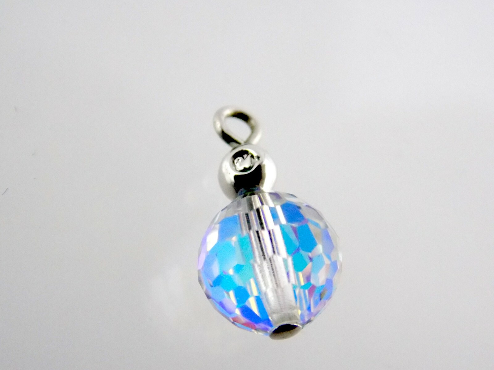 Swarovski Branded Crystal Charm Faceted Bead Iridescent Finish 7.8mm