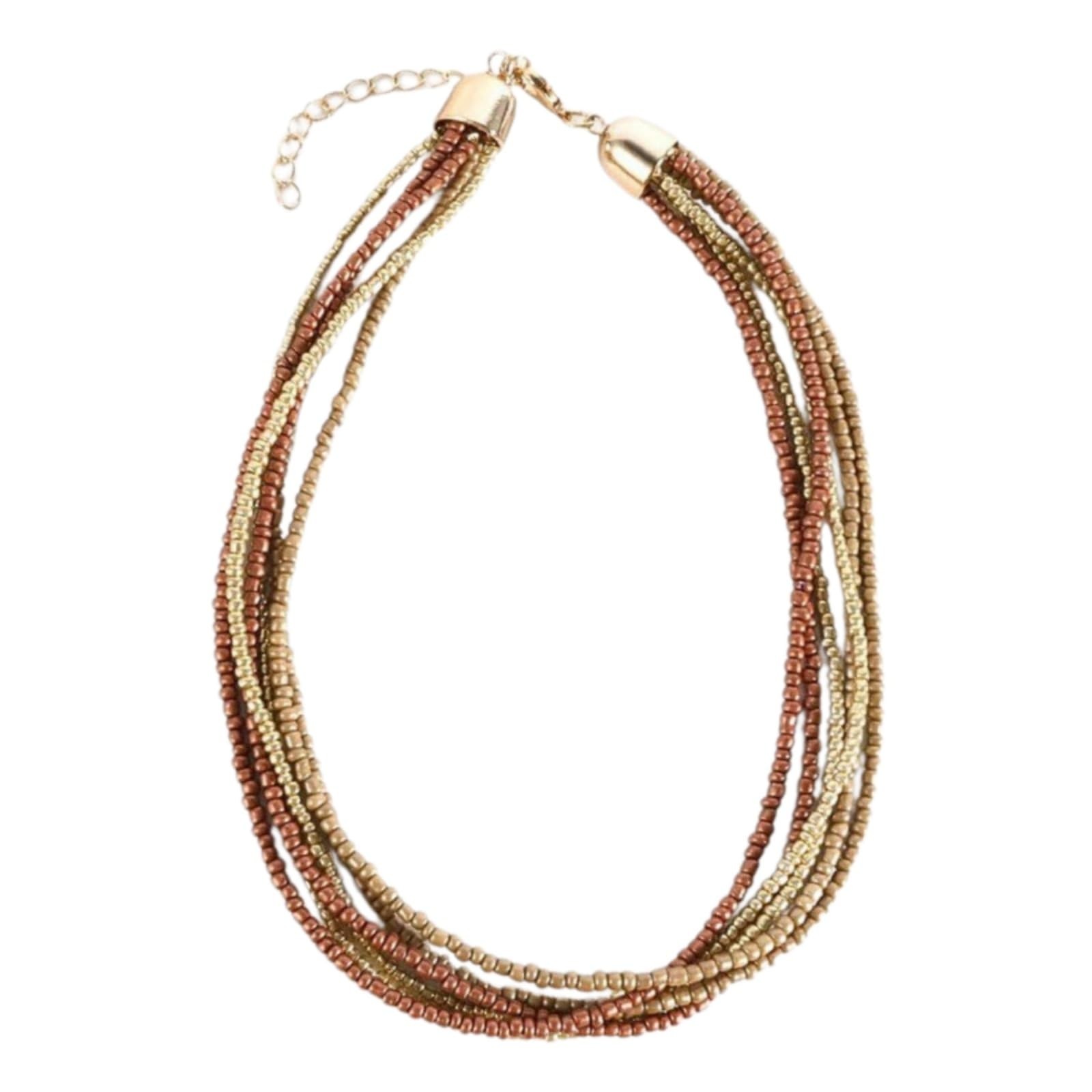 Multi-layered Beaded Adjustable Chain Link Choker Collar Necklace for Jewelry…