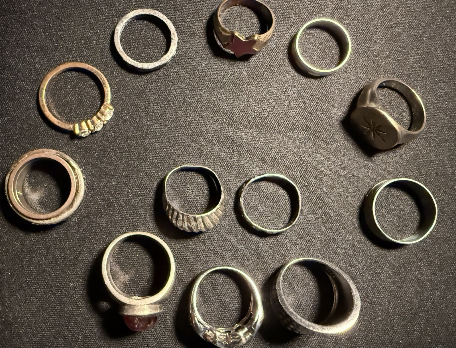 12 Ring Mixed Lot ONLY 5 Sterling Silver 925 Marked CZ Vintage Jewelry