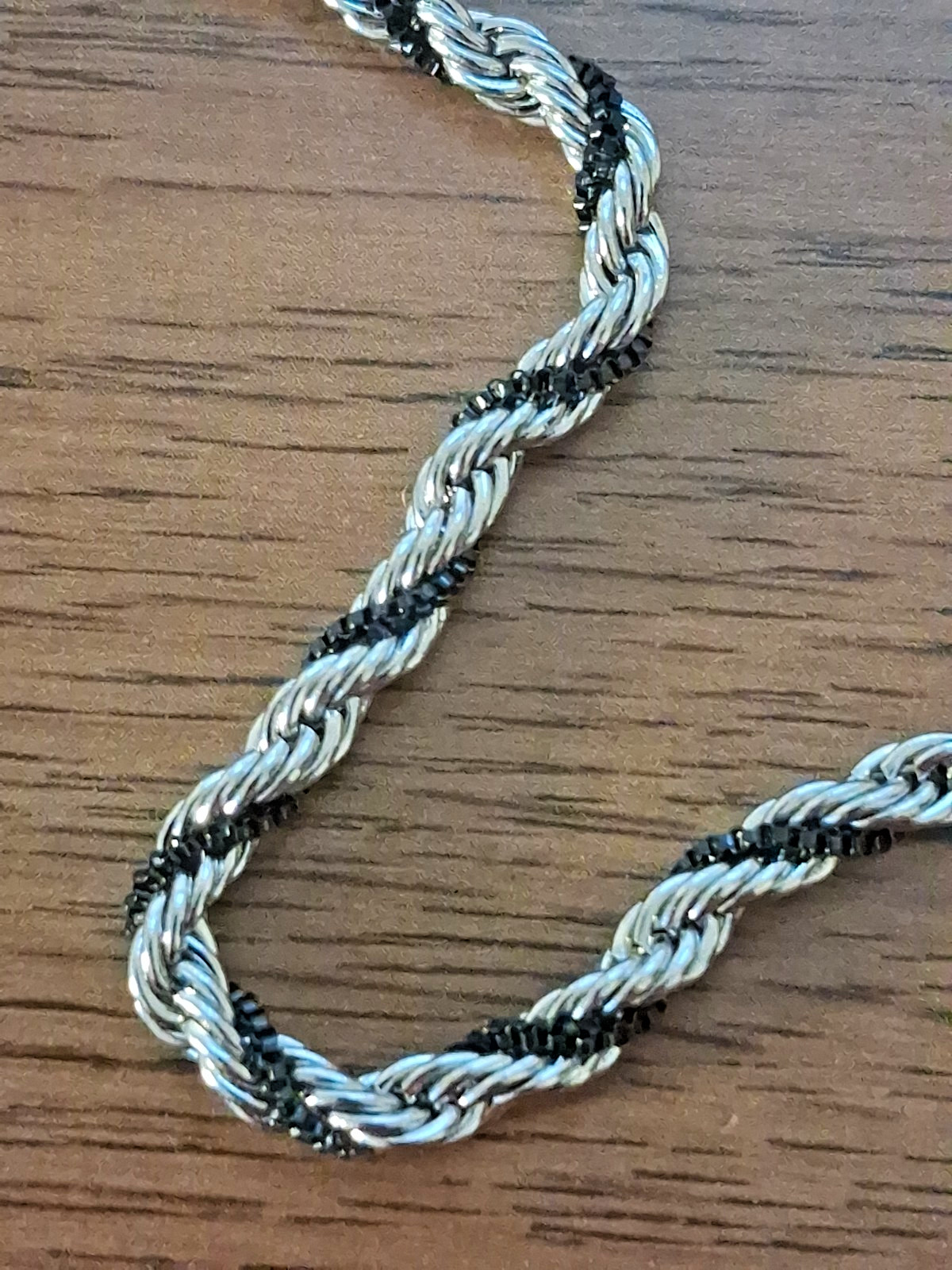 18″ Chisel Stainless Steel Black IP-plated Box and Rope Twisted Necklace