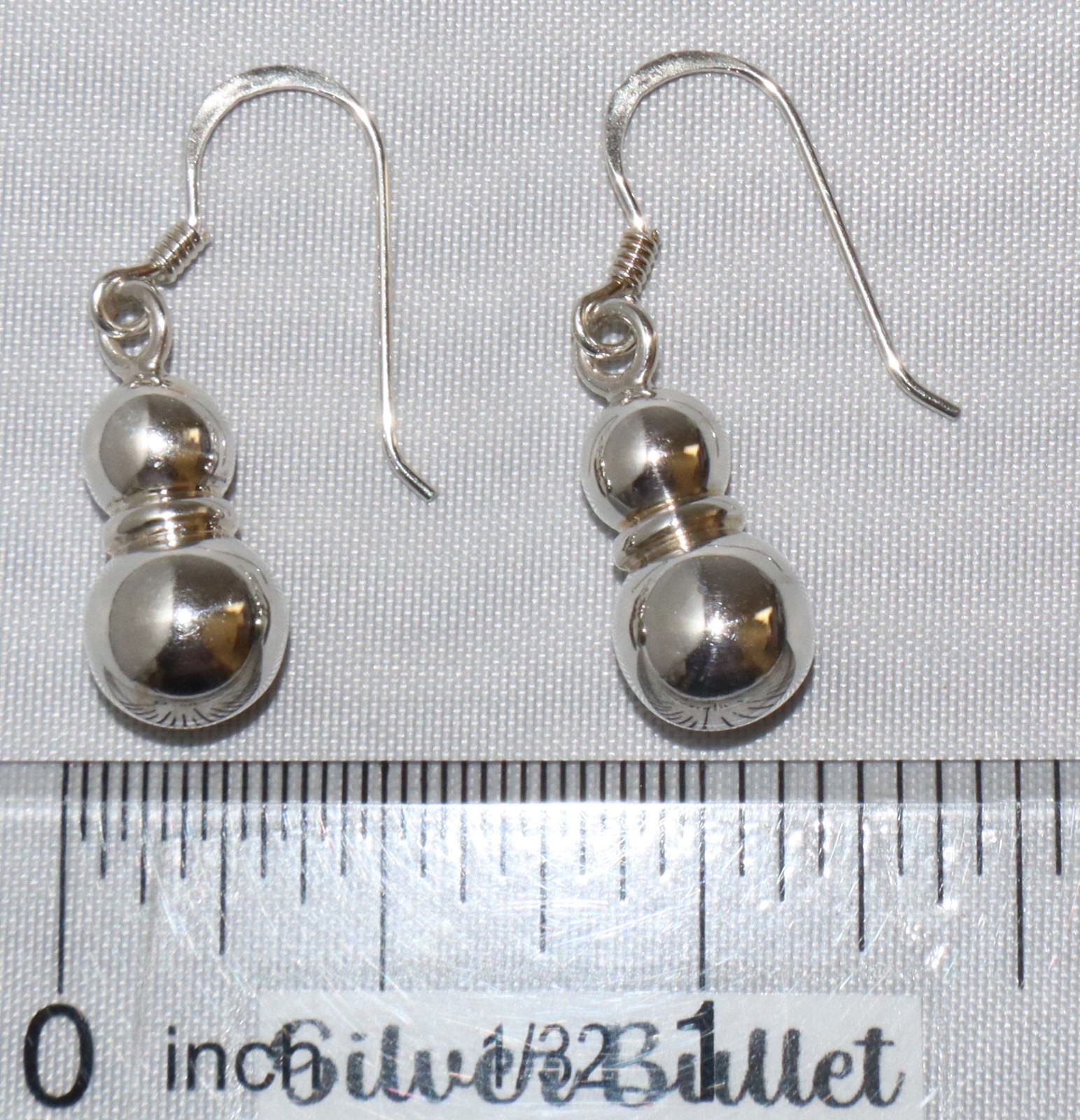 Silpada Sterling Silver Double Ball Bead “Double Trouble” Dangle Earrings W0020