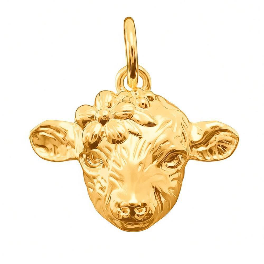 Sheep Goat Ram Lamb Pendant Charm 18K Gold Plated Animal Lamb of God F Necklace