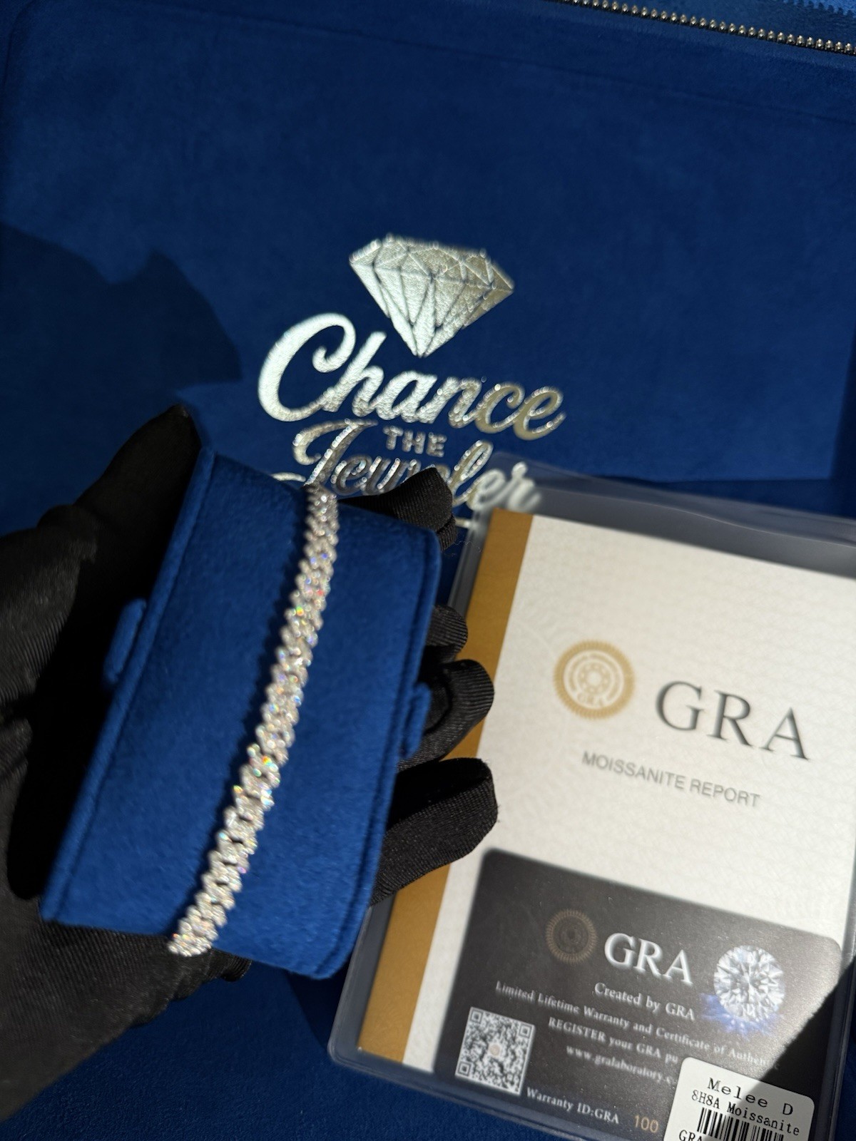 ✅Moissanite miami Prong Chain Iced 925 Silver bracelet