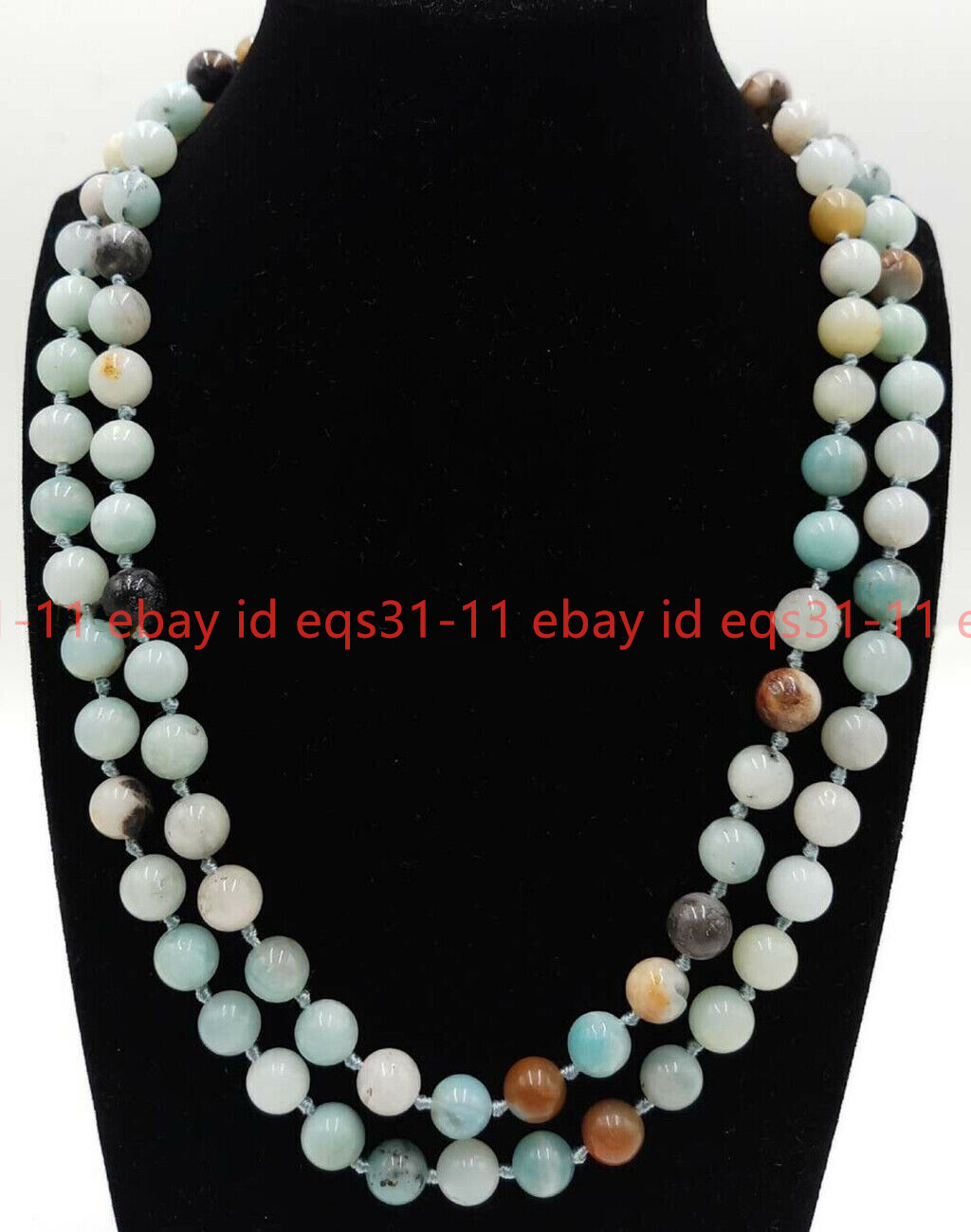 6/8/10mm Natural Multicolor Amazonite Round Gemstone Beads Necklace 18-36”