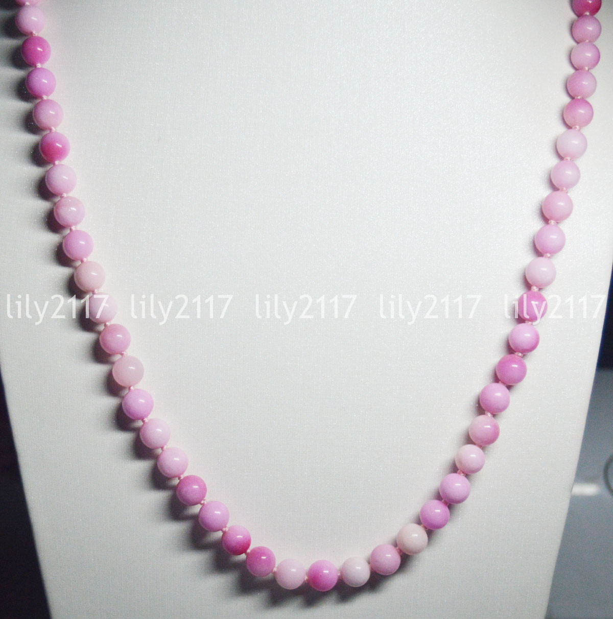 Natural 8mm pink Multicolor Kunzite Round Gems Beads Jewelry Necklace 16-48″ AAA