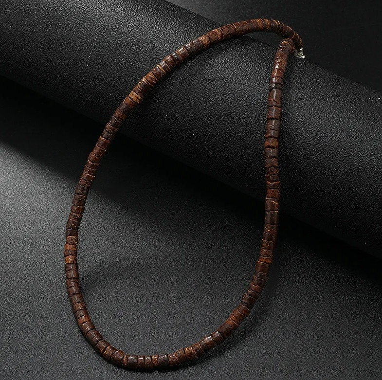 1pcs Necklace For Men New Vintage Coconut Shell Turquoise Surf Necklace – NEW