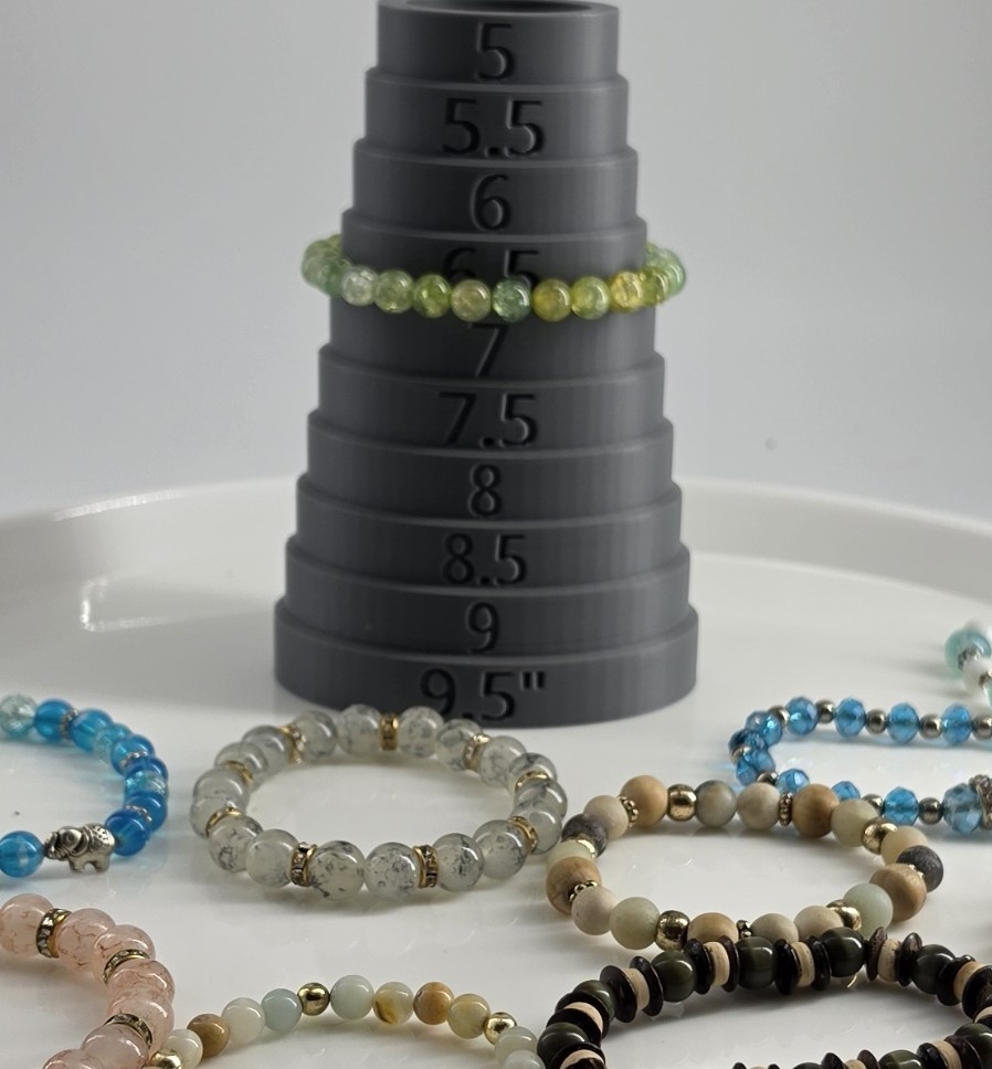 Lot 11 Stretch Bracelets Glass Stone Wood Seed Bead Mixed Colors Most Size 7