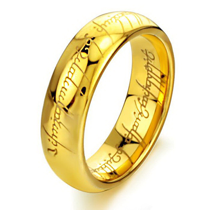 Men’s Fashion Ring Titanium Stainless Steel Black/Gold/Silver 8mm Width Sz 6-12
