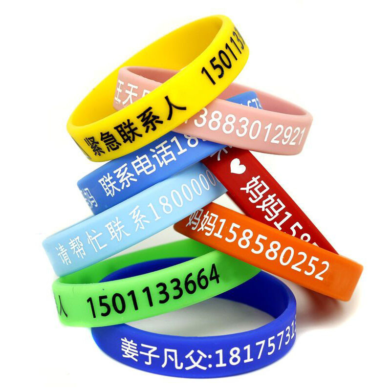 1x Motivation Anti-lost Custom Engraved Silicone Wristband Personalized Bracelet