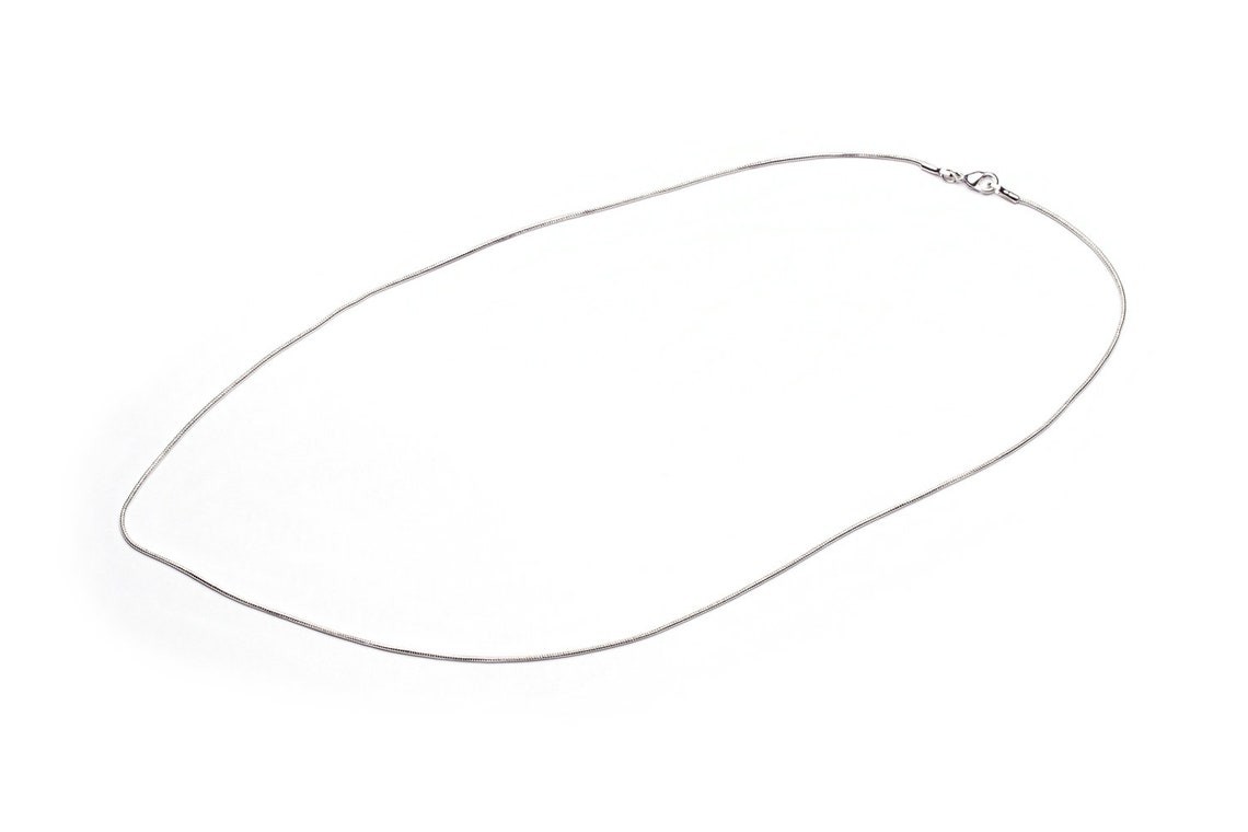 Unisex Real 925 Sterling Silver Tarnish-Resist 22inch 0.9mm Snake Chain Necklace