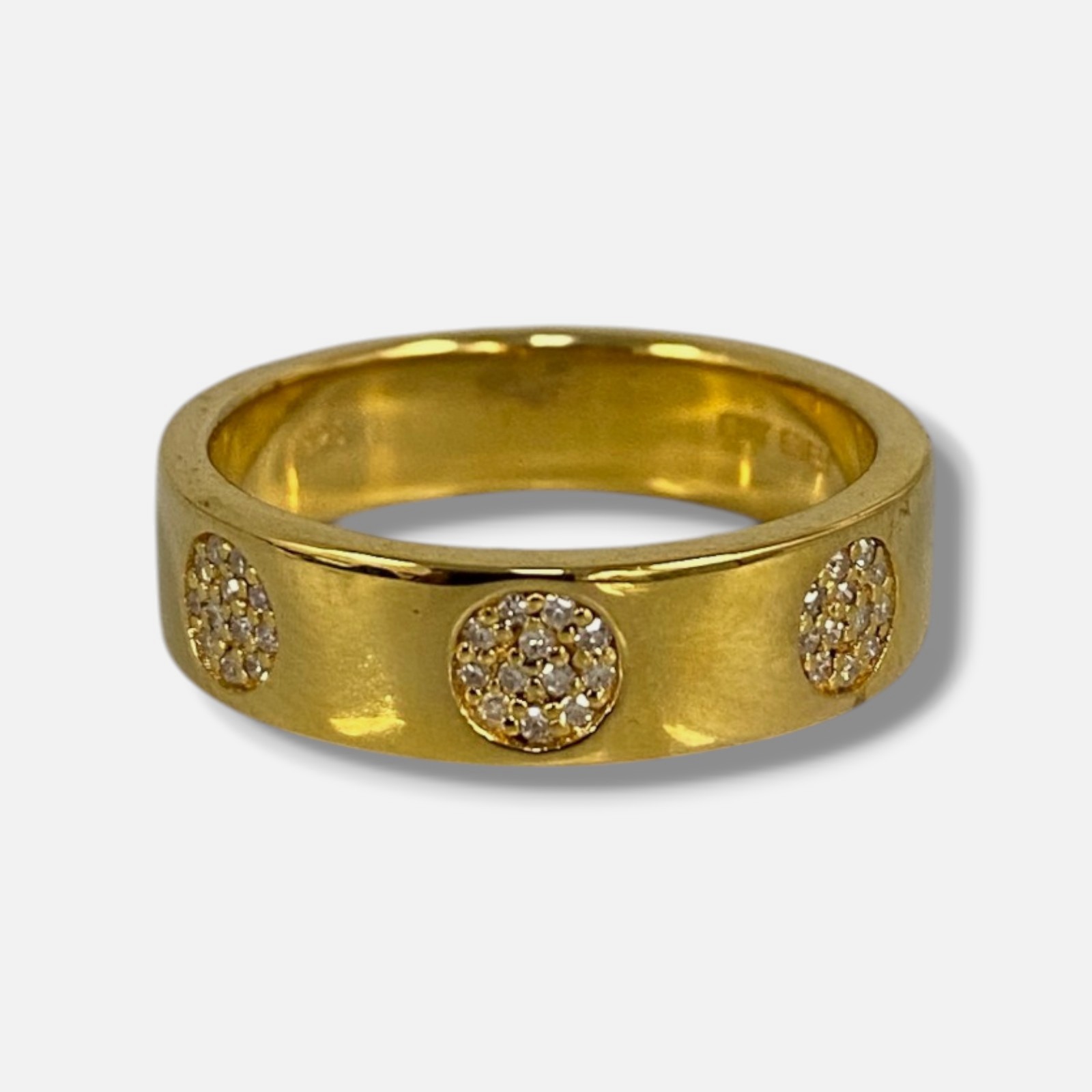 Effy Eny Womens 14K Gold Plated Sterling Silver Diamond Band Ring Size 7