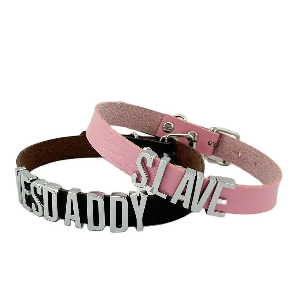 Customized Bdsm Slave Daddy Collar Punk Goth Chocker Necklace Cosplay Choker Z3
