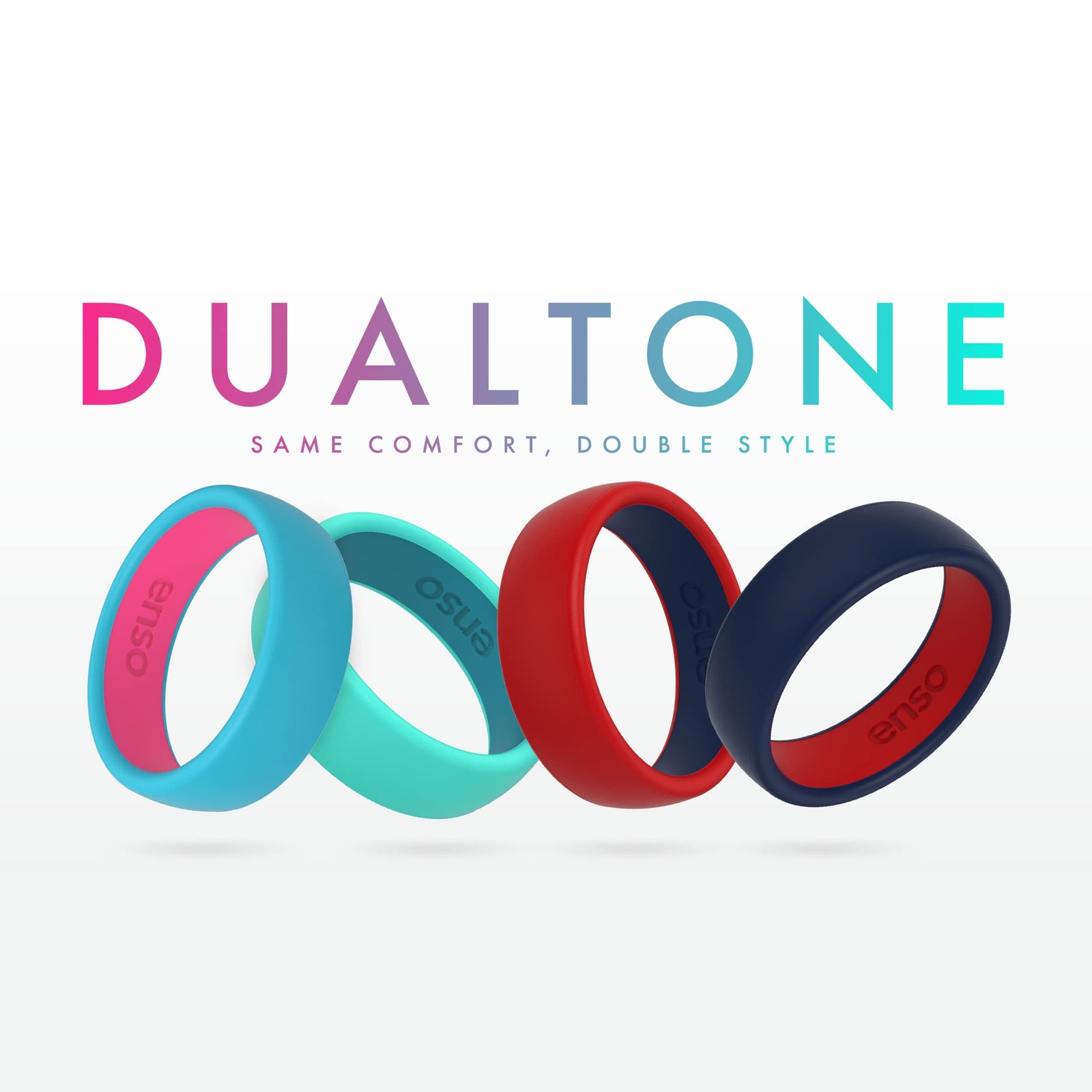 Dual Tone 2.0 Silicone Wedding Ring – Two Tone Hypoallergenic Wedding Band – …
