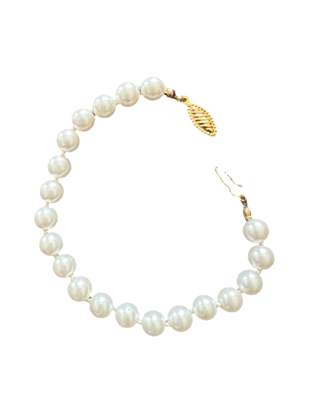 White Bead Bracelet Formal Casual Fashion Jewelry Accessory