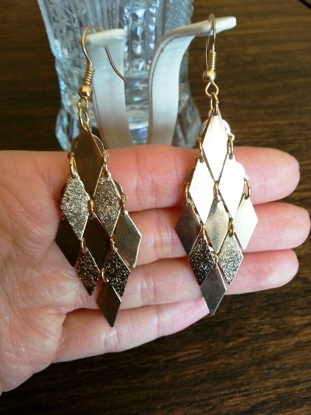 Beautiful long shiny earrings