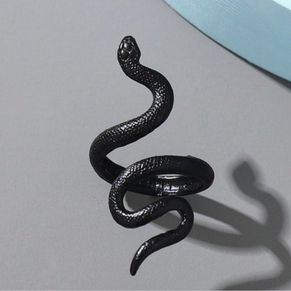 Black snake ring sexy Medusa Goth Punk Metal Rock Exotic Cool Gift Halloween