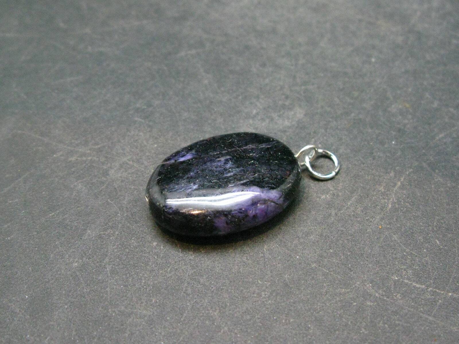 Rare High-Quality Charoite Pendant In SS From Russia – 1.3″ – 6.0 Grams