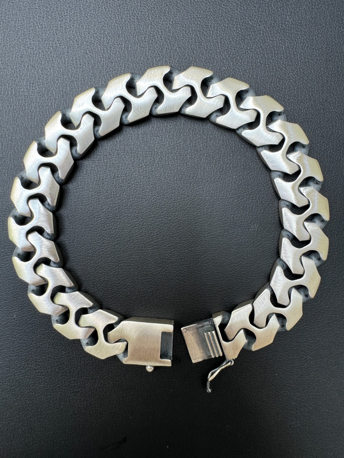 Custom Crazy Miami Cuban Link Bracelet 12mm Real 925 Silver Oxidized Finish