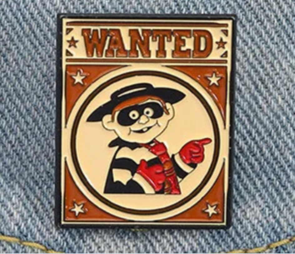 HAMBURGLAR PIN-2 OR MORE PINS SHIPPING IS $5.49-SPEND $20 AND SHIPPING IS FREE