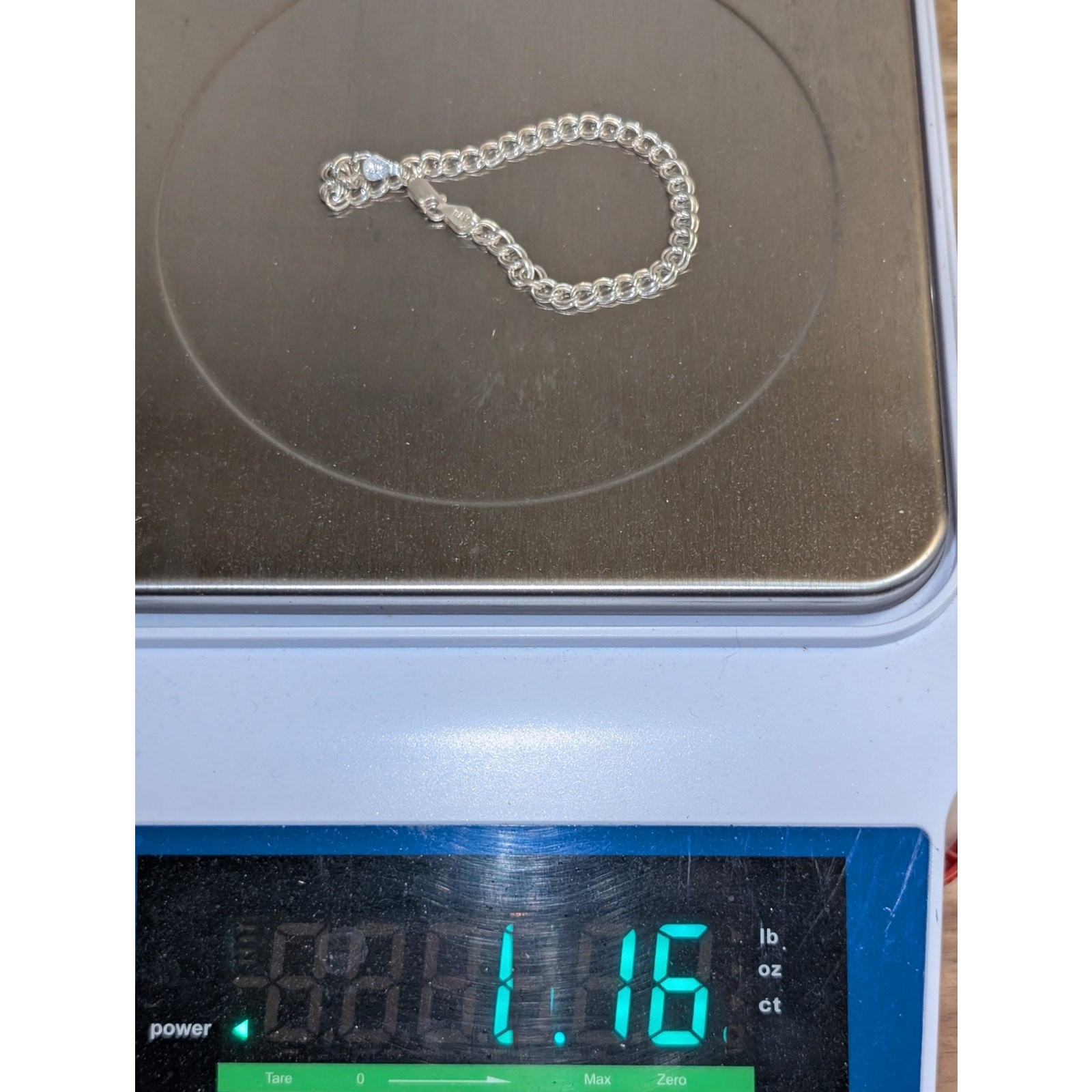 925 Sterling Silver Double Curb Link Chain 5mm 8″ Charm Bracelet
