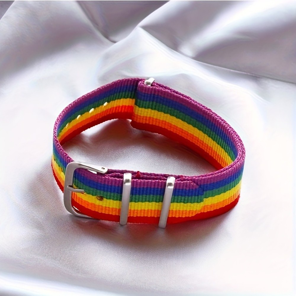 2pc Adjustable Bracelets, Rainbow Bracelets, Colorful Nylon Wristbands for Women