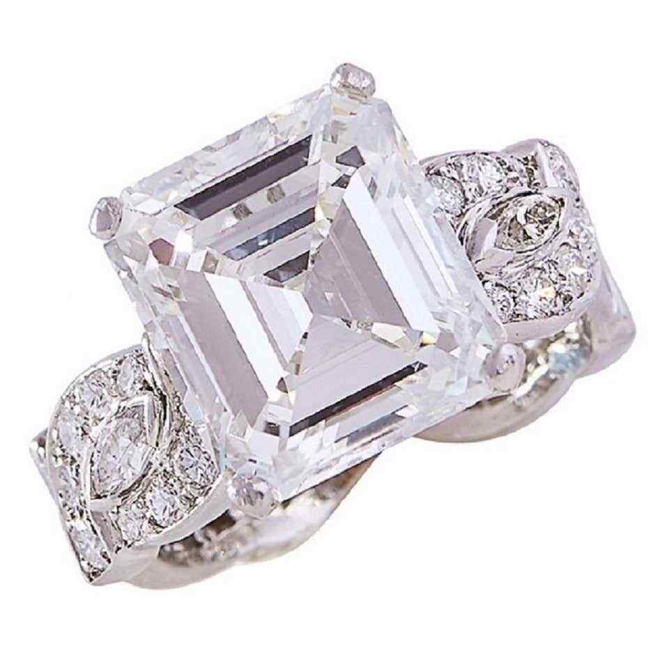 Beautiful 8.70CT Multi Shape Simulated Shiny Sapphire Women’s Bride Wedding Ring