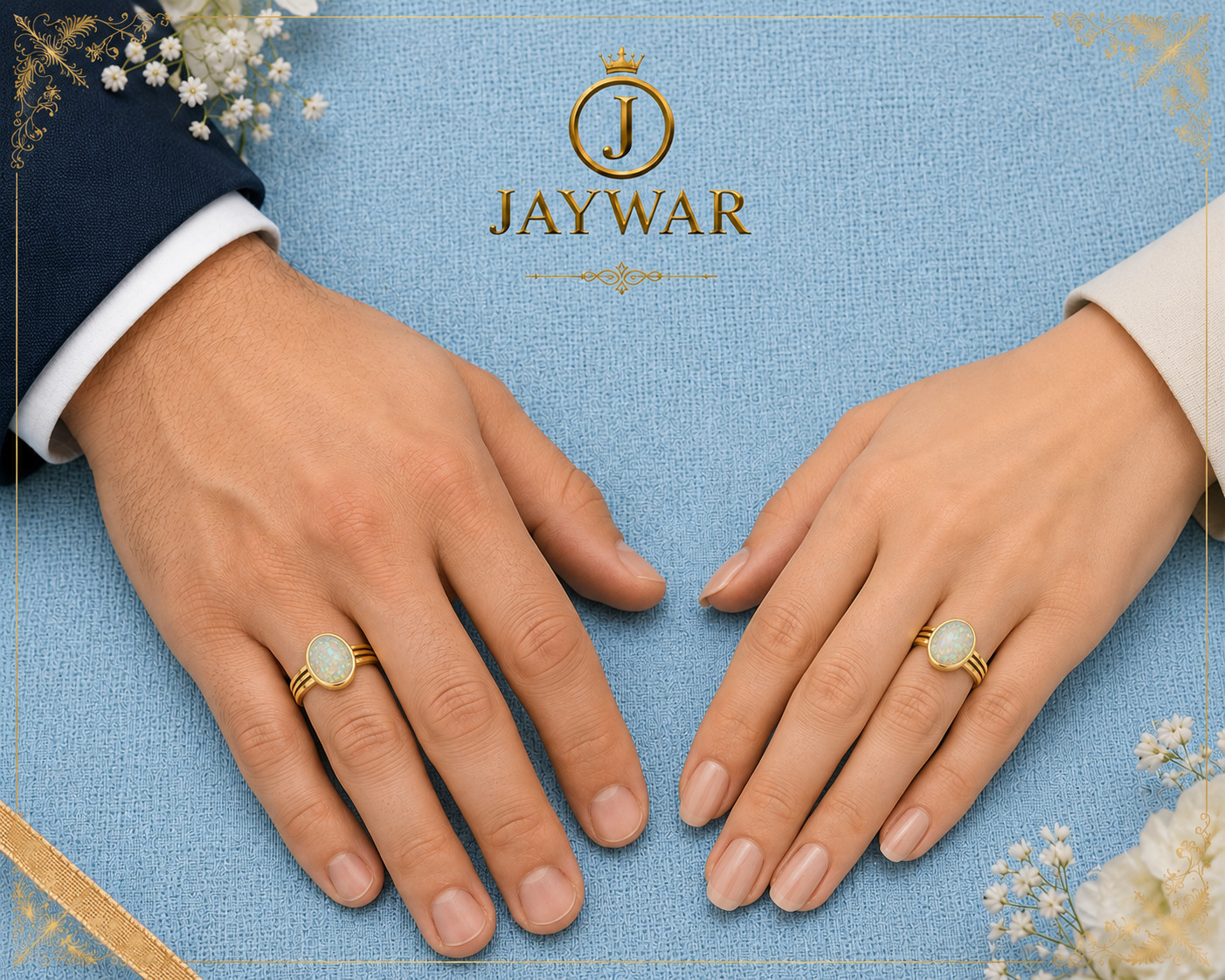 💎 JAYWAR Premium Adjustable Opal Ring Collection Gold Plated Gift Certified