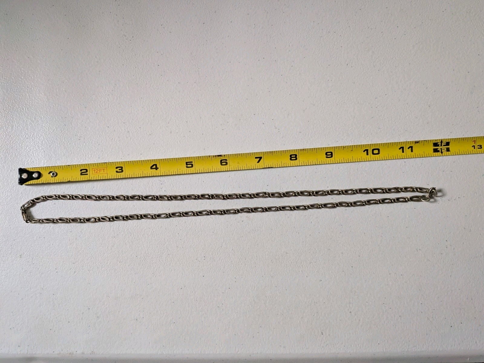 925 Sterling Silver Chain Necklace with Hook Clasp, 23 Inch Made in Turkey