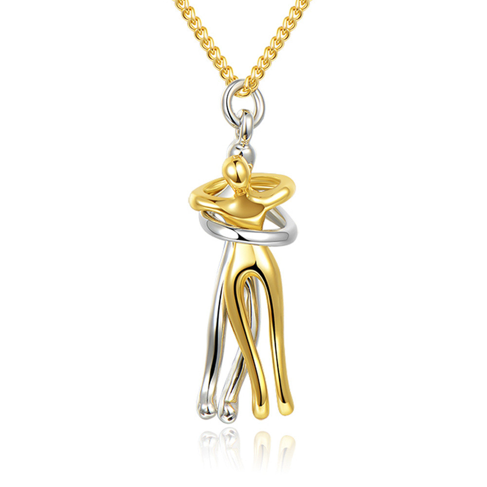 Love Hug Necklace Unisex Men Women Couple Jewelry Simple Temperament Clavicle Ch