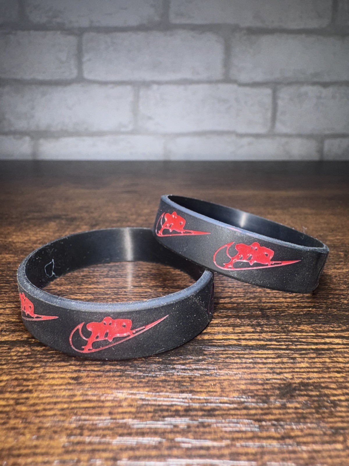 2x black & red NIKE X SPIDER-MAN wristband bracelet