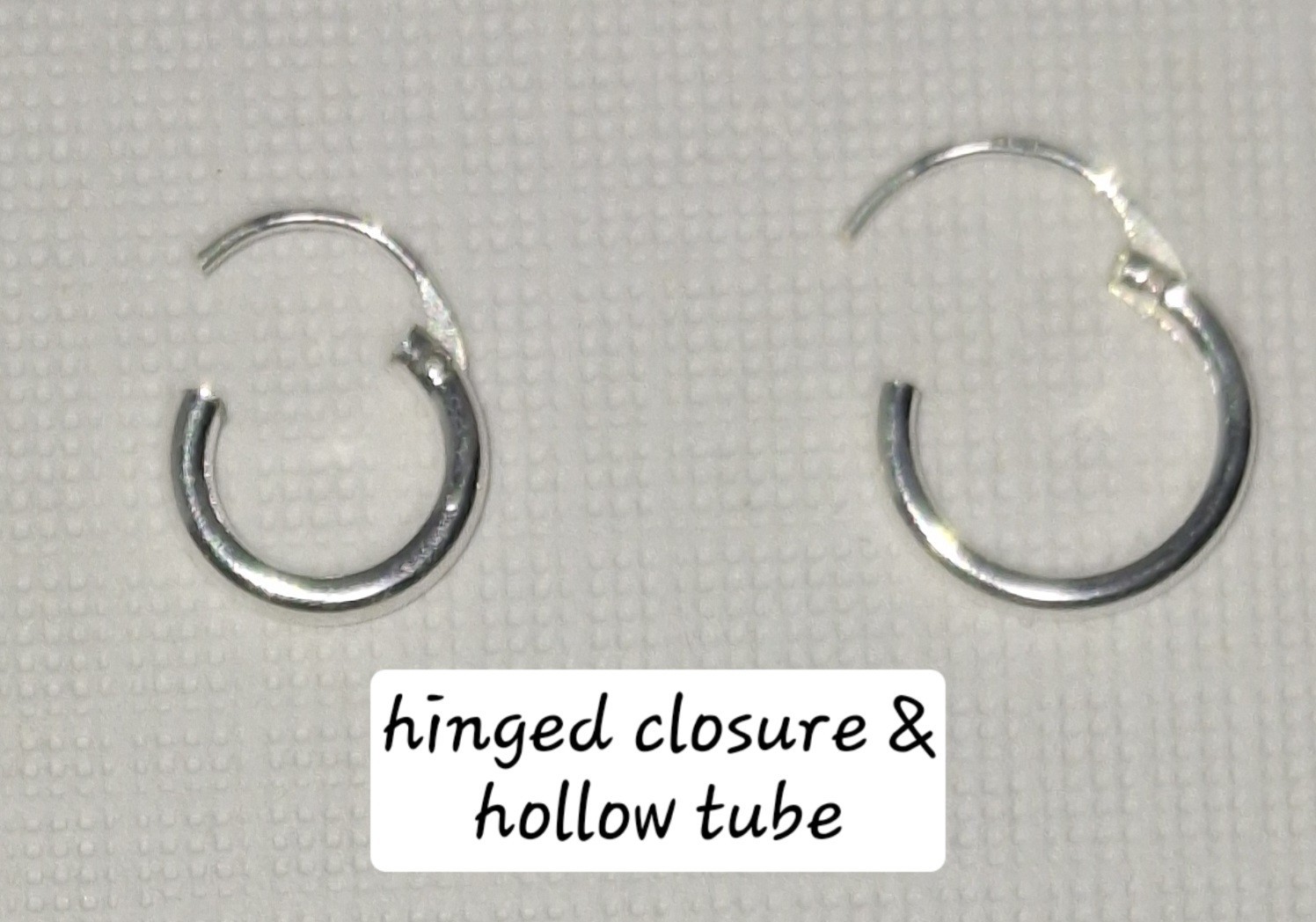 6 Pairs 8 mm & 10 mm Hoop Earrings Sterling Silver, Wire-in-Tube Closure