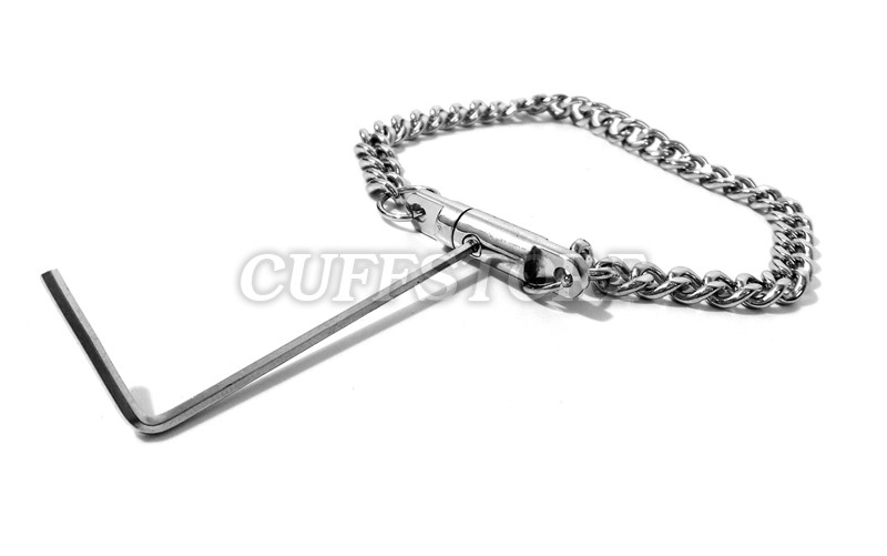 6.5″ Locking Wrist Cuff Chain Bracelet with Key – CuffStore