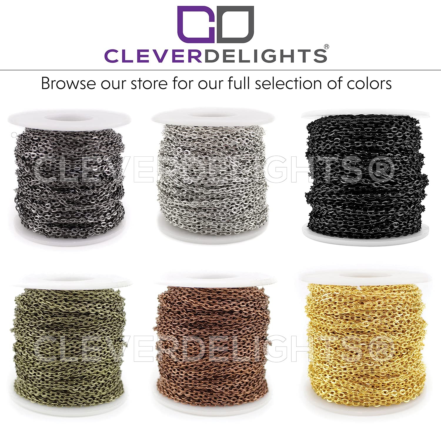 3x4mm Cable Chain – Antique Copper Color – 30 Feet – Bulk Craft Jewelry Chain…