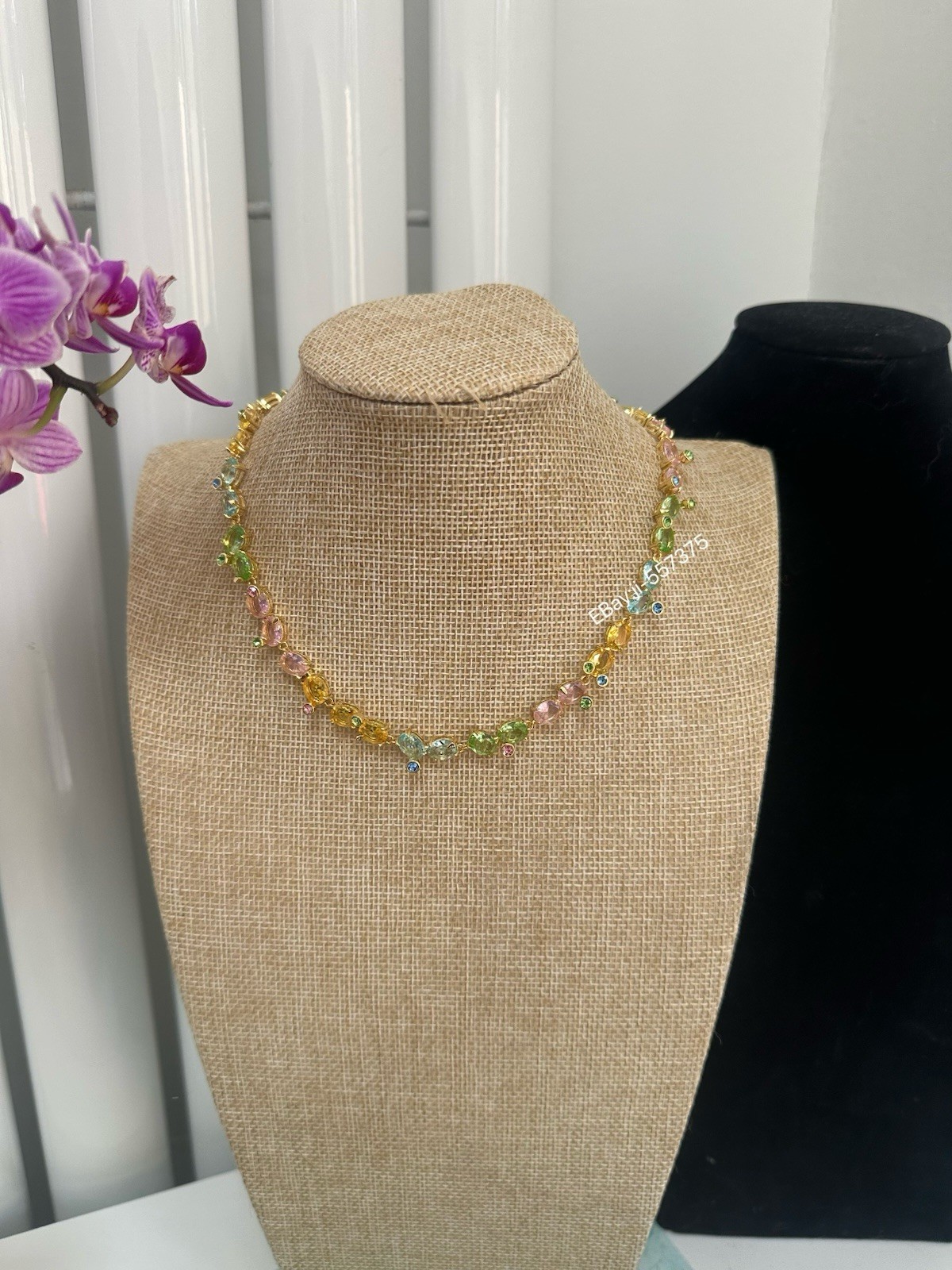 Swarovski Gema Necklace Mixed cuts Multicoloured Tennis