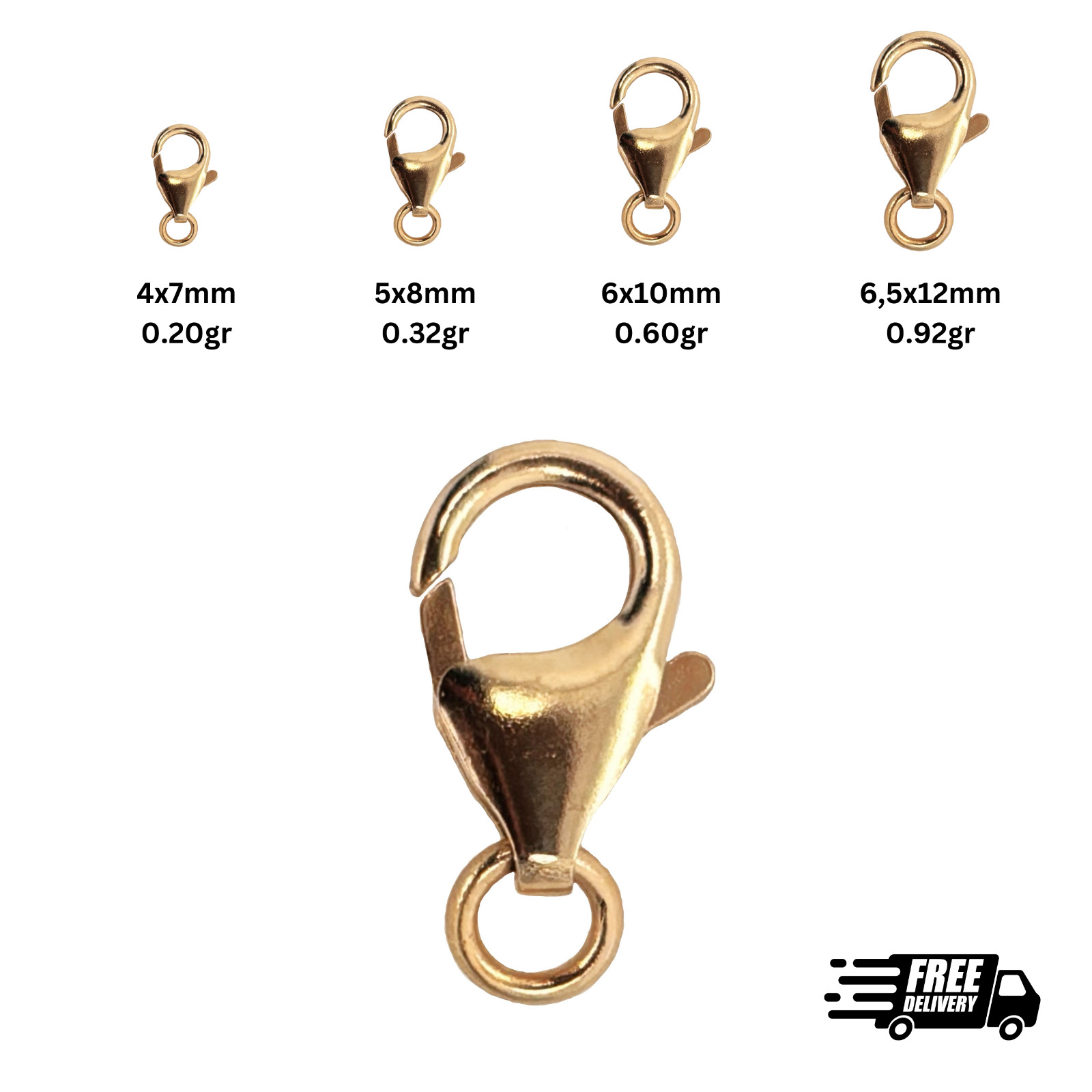 14K Yellow Gold Lobster Lock Pear Shape Finding – Bracelet Chain Necklace