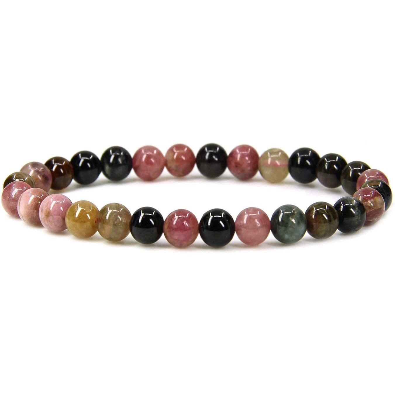 4mm Rainbow Tourmaline Stone Bracelet Healing Dainty Bracelet Gift for her