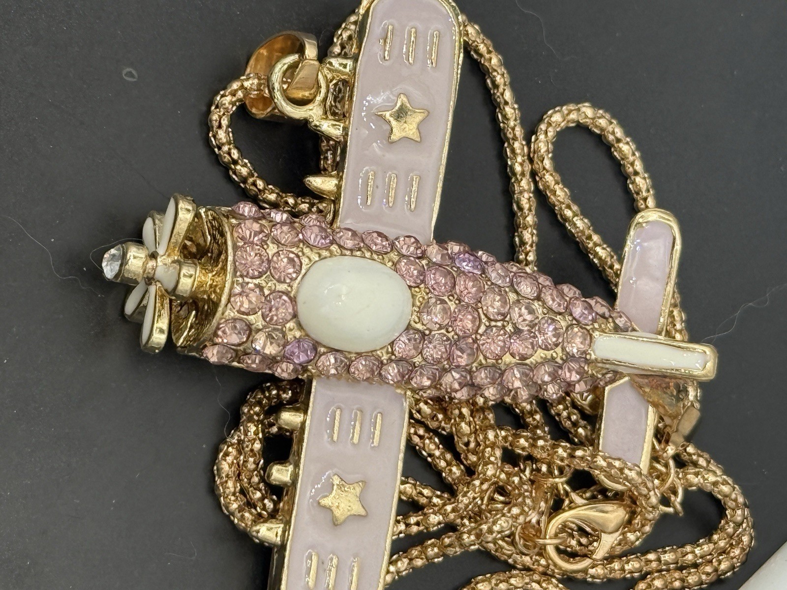 NWT Betsey Johnson Pave Crystal Airplane Necklace! Your Choice $14! BRAND NEW