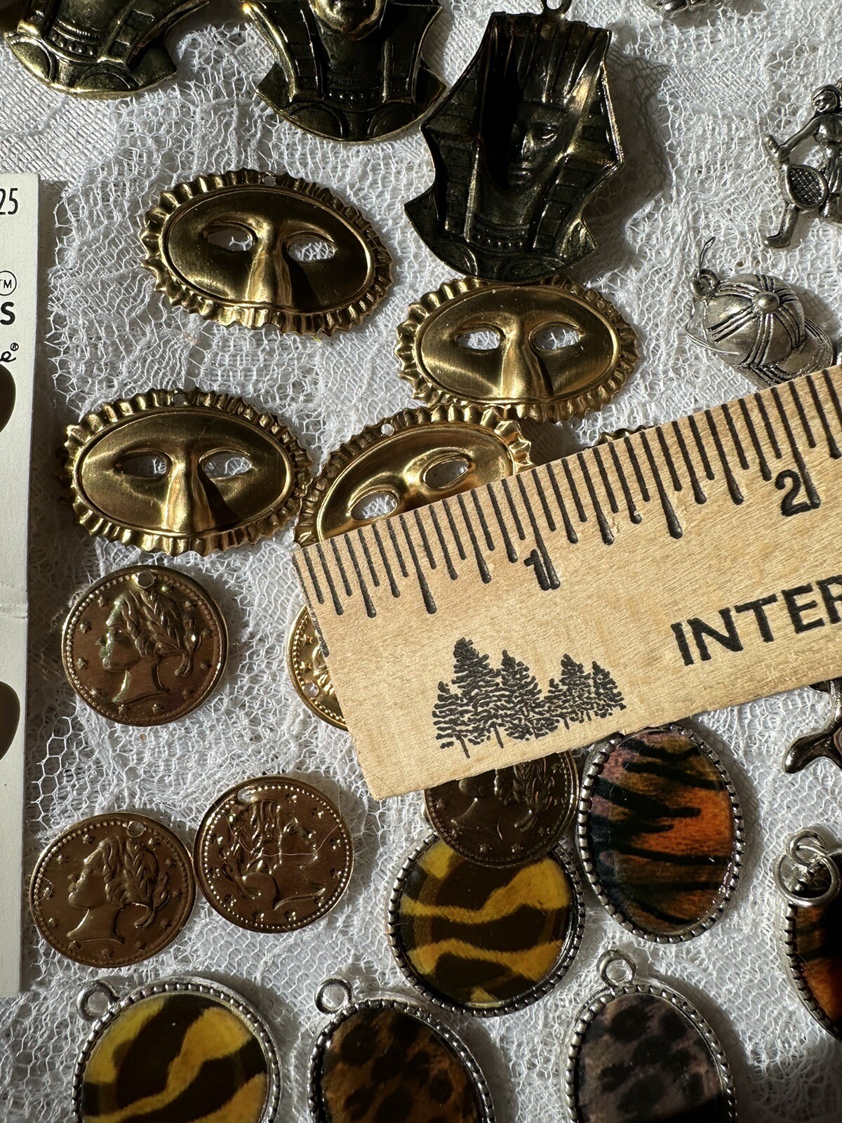 Huge Lot Of Charms King Tut Masks Sports Hearts Unicorn Tennis Scissors Coins