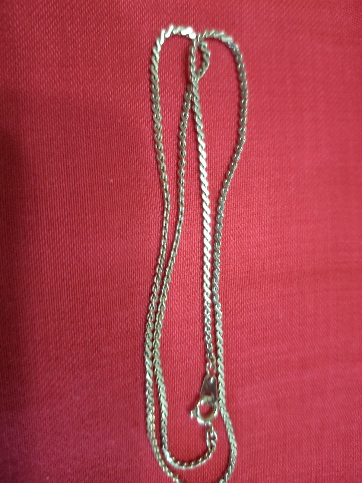 16″ Silvertone Foxtail Chain Necklace With Clasp New