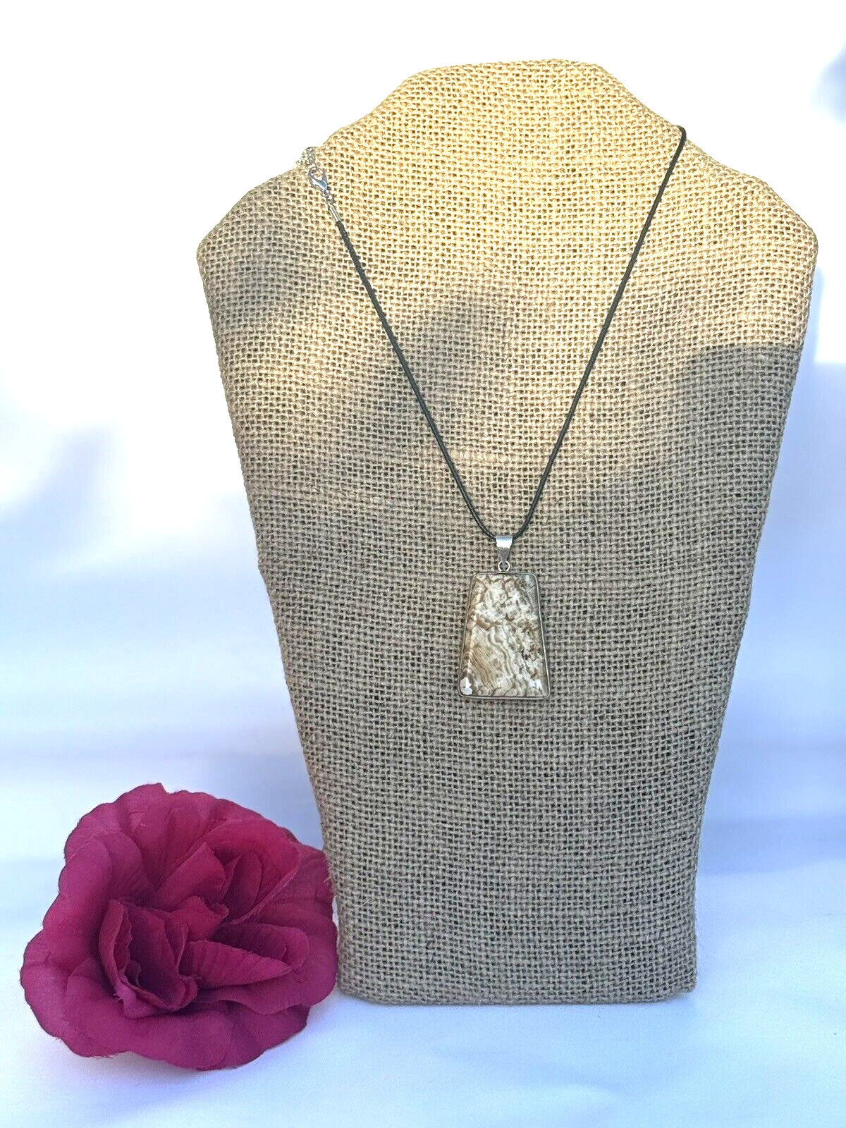 Brown Picture Jasper Agate Pendent