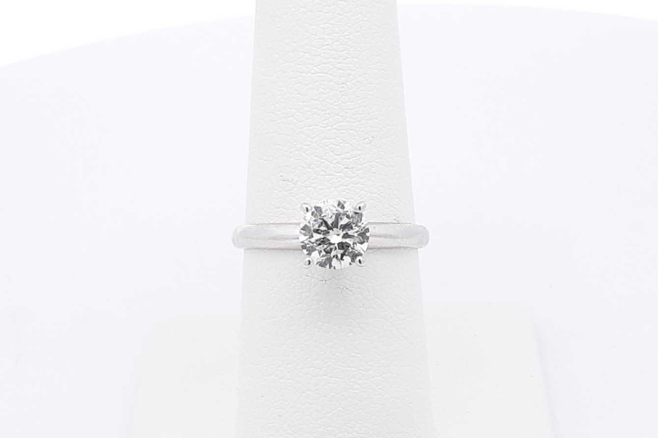 0.96ctw Diamond Ring In 14k White Gold 2.5 Grams Size 6.75 Eb0226lcxzsa