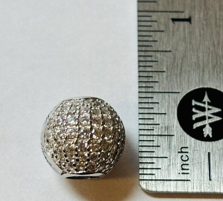 Gnoce Sterling 925 Silver My Dad My Hero CZ Bead Charm