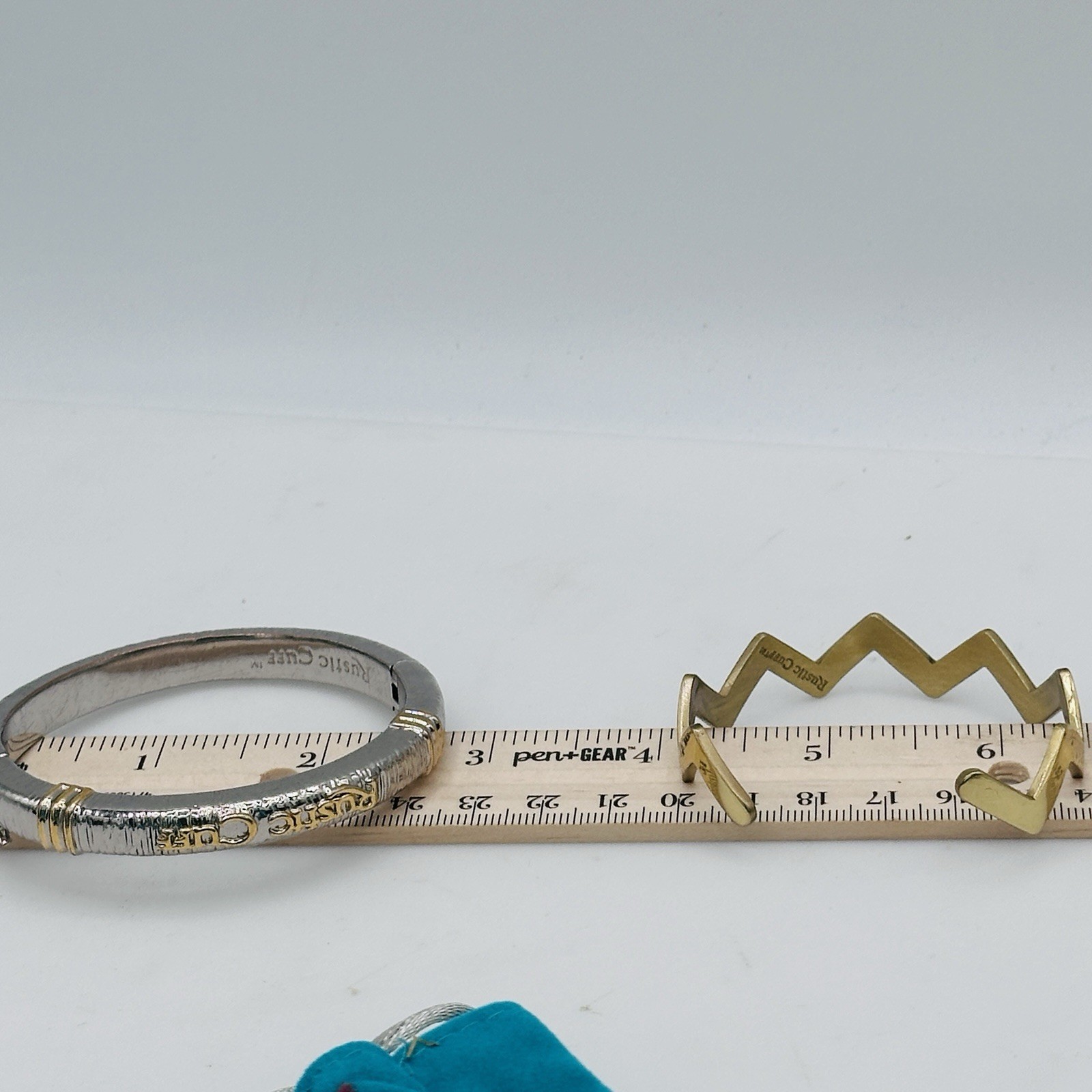 Rustic Cuff Boutique 5PC Stack Turquoise Leather Mixed Metal Set