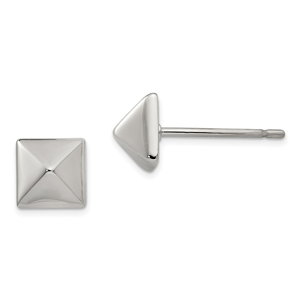 Stainless Steel Polished 6mm Stud Post Earrings