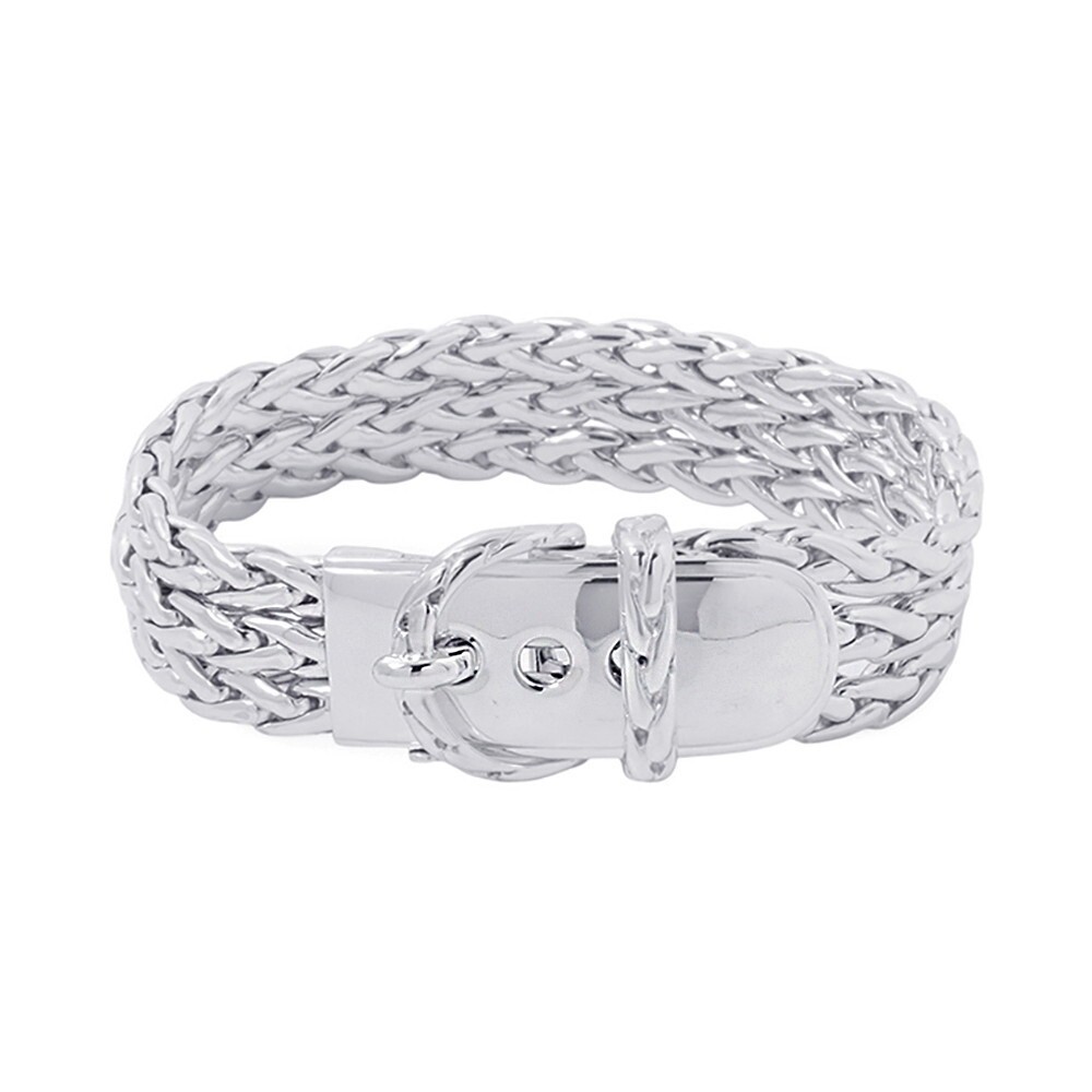 Hermes Diane 3-Row Silver Bracelet SV925 Adjustable 7.8 in Gently Used