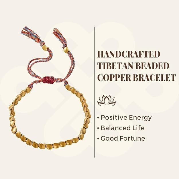 ONE Buddha & Karma Tibetan Copper Beads Bracelet – Energy Healing for Strength