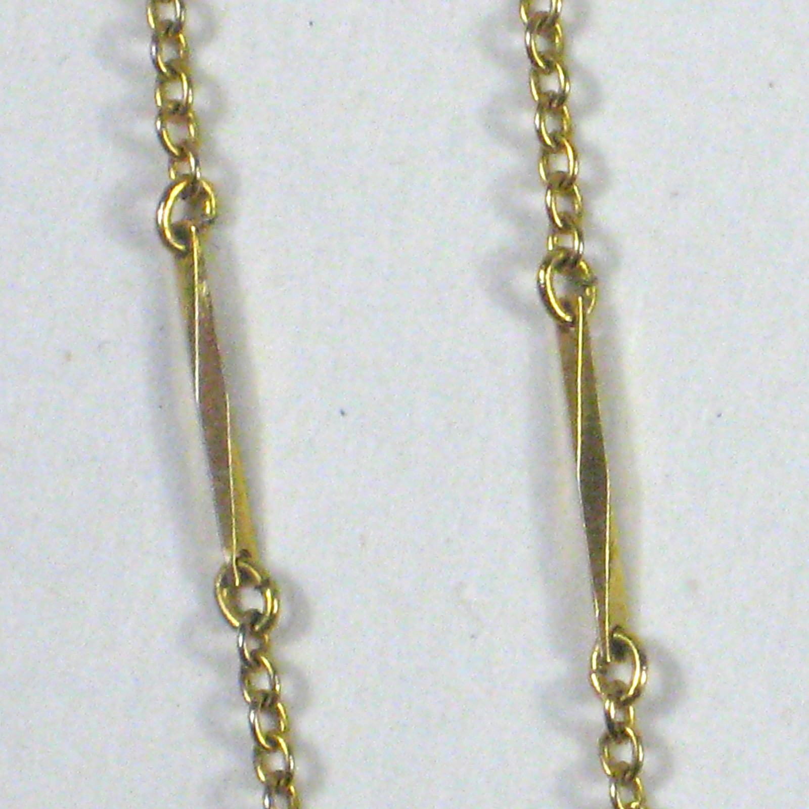 Necklace Goldtone Chain 16 Inch Unsigned Strand String Choker NS