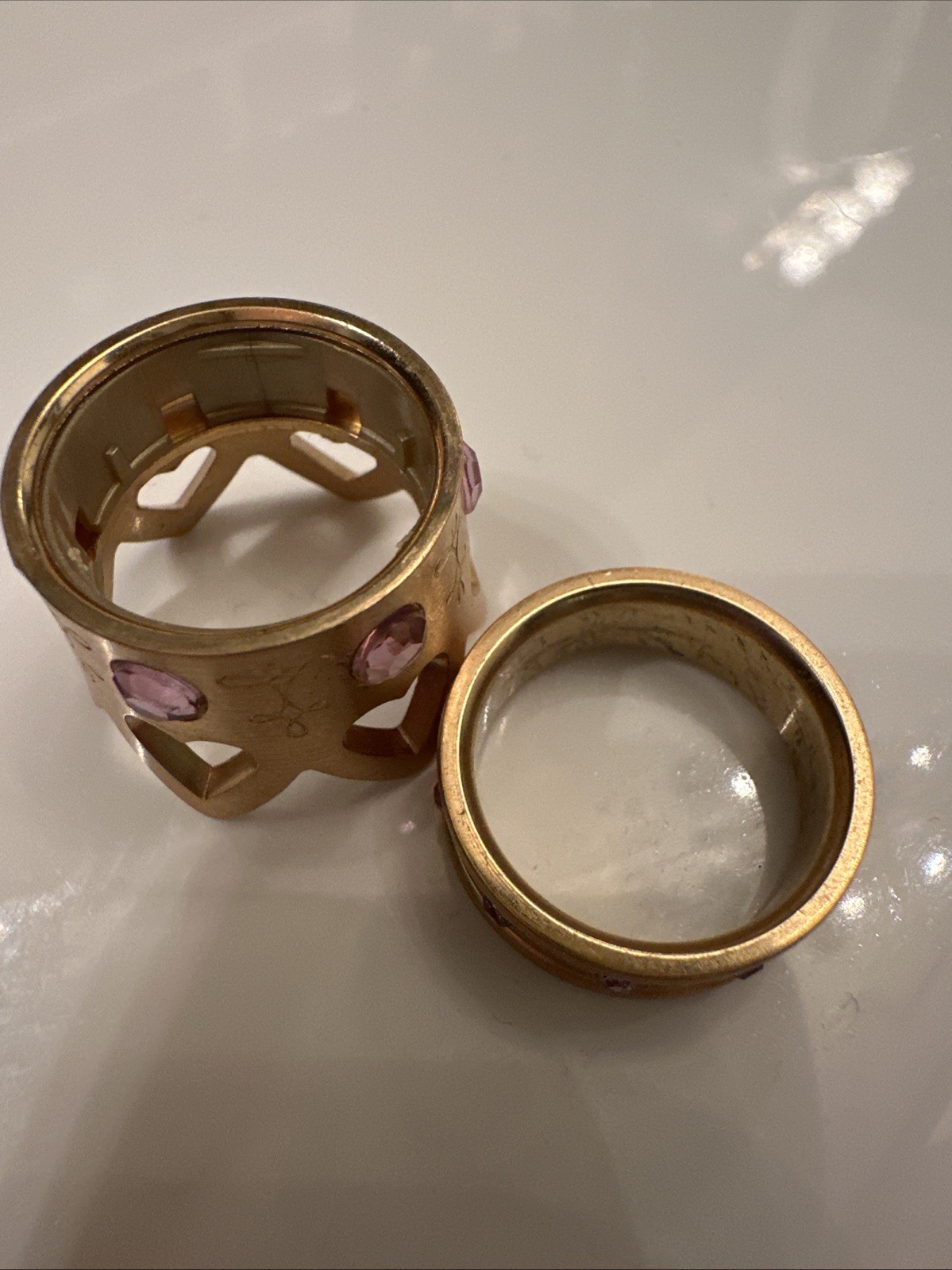 Vera Wang PRINCESS CROWN JEWEL RING SET & BAND Ring – crown with purple stones
