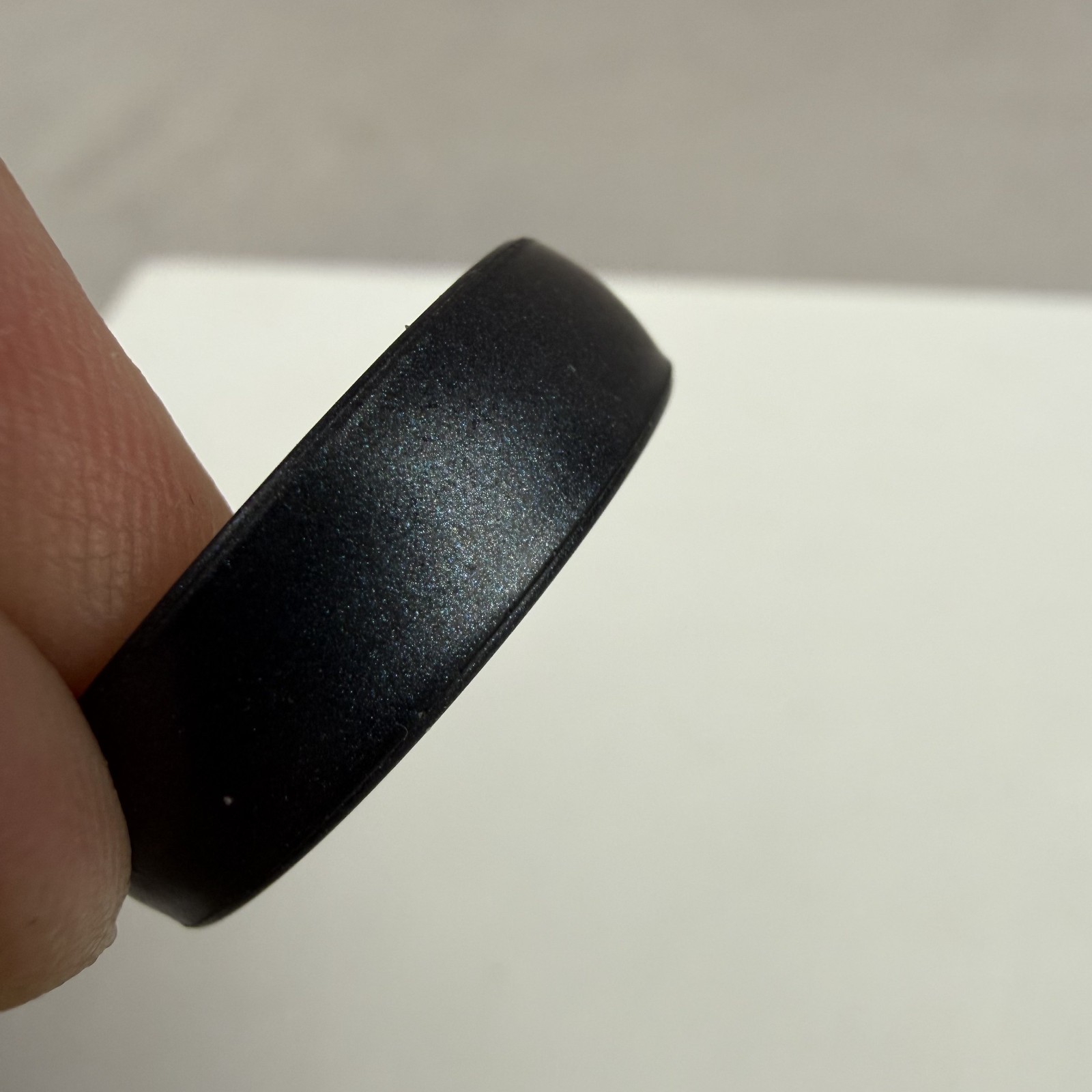 Enso Rings Black Pearl Elements Classic Silicone Ring Adult Size 14