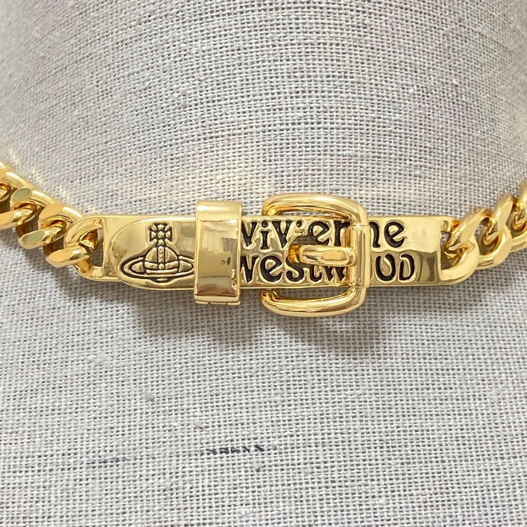 Vivienne Westwood Necklace Bracelet 2way AUGUSTINO Choker Buckle Gold NO BOX